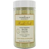 MUSCLE SOAK by Aromafloria: OCEAN MINERAL BATH SALTS 42 OZ EUCALYPTUS, PEPPERMINT, AND LEMONGRASS
