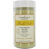 MUSCLE SOAK by Aromafloria: OCEAN MINERAL BATH SALTS 42 OZ EUCALYPTUS, PEPPERMINT, AND LEMONGRASS, Health Care Stuffs