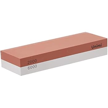 Whetstone Knife Sharpener, Unimi Professional Sharpening Stone Water Stone For Knives (2000/6000 Grit)