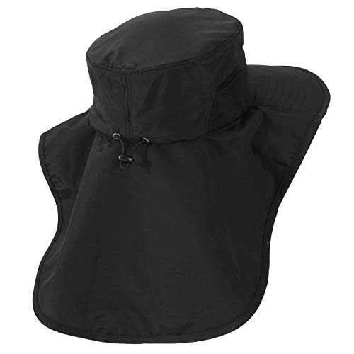 CHIC DIARY Sonnenhut Sommer UV Schutz Schirmmütze Safari Hut mit Nackenschutz Unisex Fischerhut für Outdoor Angeln… – Bild 3