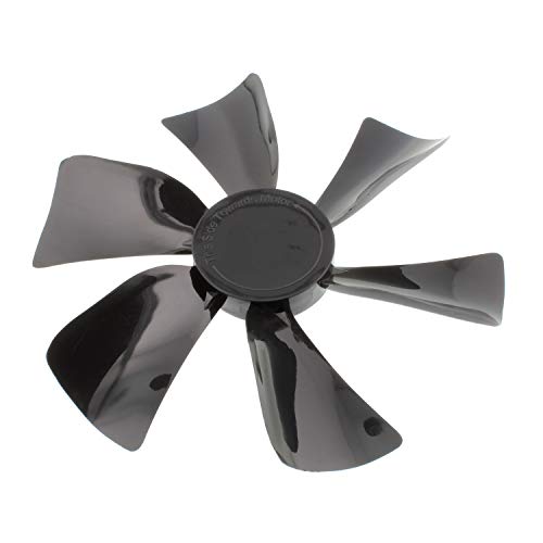 Dumble Fan Blades Replacement with 0.094in D-Bore, 6in Black RV Bathroom Fan Blade Replacement Camper Fan Blade