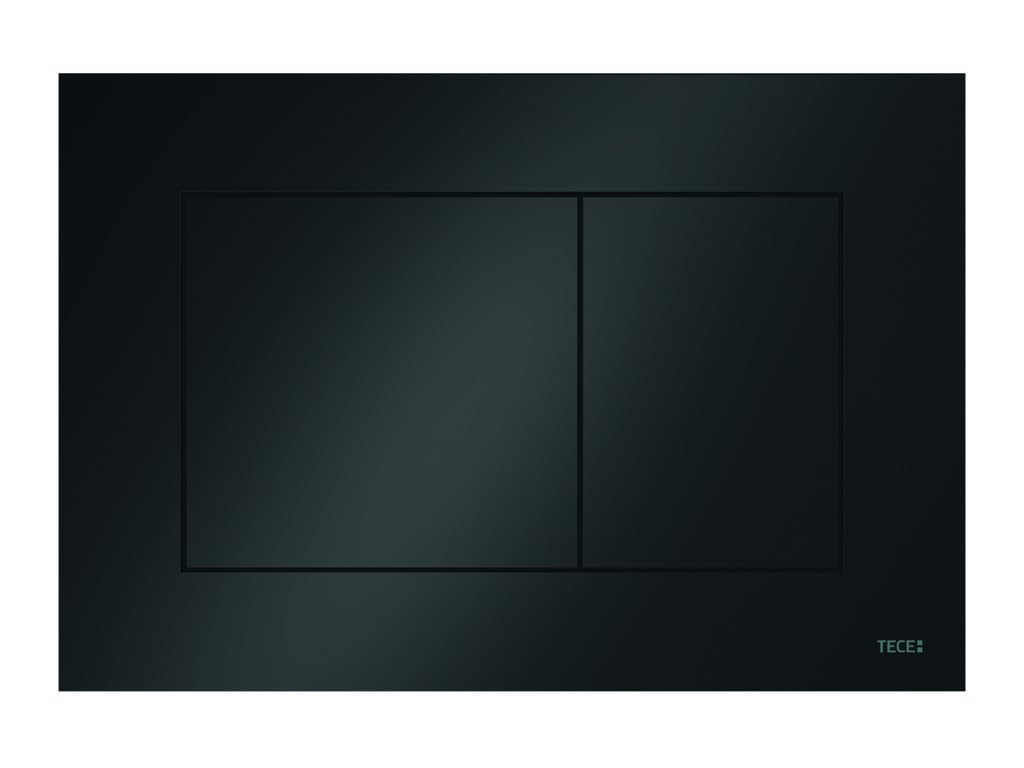 TECE Now 9240403 Toilet Flush Plate with Two Flush Mechanisms and Top and Front Operated Black