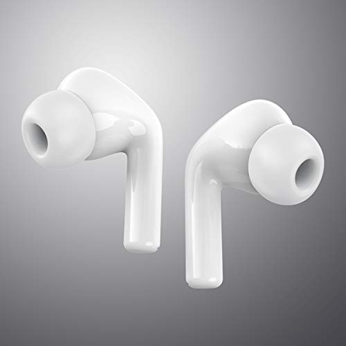 HATALKIN 2 Pairs Ear Tips Compatible with AirPods Pro Eartips, Anti Slip Headphones Replacement Earbuds Soft Silicone Cover Case Earphone Tips Earplugs for AirPods Pro/AirPods 3(White-Medium)