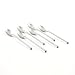 KNORK 8-Inch Long Handle Matte Iced Tea Spoon, Stainless Steel Cocktail Stirring Spoons (6 Piece Set)
