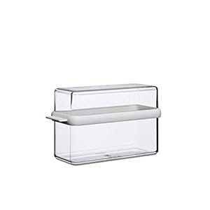 Mepal Omnia Stora Knäckebrödtrommel wit – transparant en geschikt voor een verpakking knäckebröd, SAN/TPE, 9 x 12,8 cm