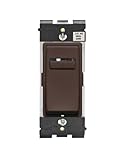 Leviton Renu Incandescent Dimmer REI06-WB for Single Pole, 3-way or more Applications, 600W-120VAC, in Walnut Bark