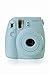 Fujifilm Instax Mini 8 Instant Film Camera Blue + With Fujifilm Instax Mini Instant Film Twin Pack (20 Sheets) + Blue PU leather Case With Photo Album 64 Pockets Blue Value Set Accessories Bundle