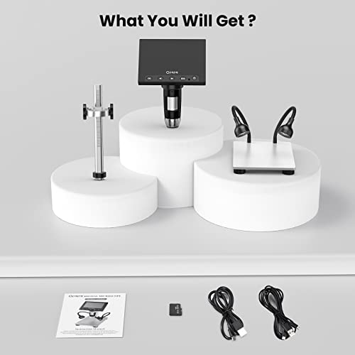 Coin Microscope 1000X 4.3 Inch LCD Digital Microscope with 32GB Card