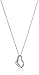 Amazon Collection 14k White Gold Petite Concave Heart Pendant Necklace, 18