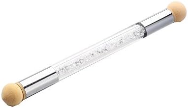 Thefoud Dual-ended Gel Painting Nail Brush Nail Art Sponge Pen Manicure Tool (Transparent)