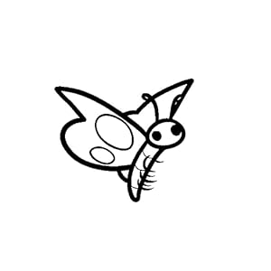 SHMAZ 13 Cm * 11.5 Cm Cartoon Vlinder Leuke Decal Auto Sticker Zwart/Zilver