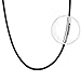 FaithHeart Black Cord Necklace Mens 20 Inch Leather Chain Jewelry Solid Waterproof String Wax Rope Neck Chains for Men Birthday Gift