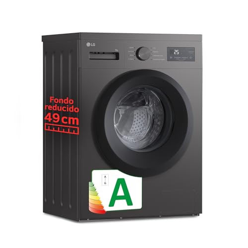 F4A1009NDK - Lavadora, 9 kg, 1400 rpm, Carga Frontal, 8 Programas, Programa Rápido y Programa Lavado a Mano, Fondo Especial Reducido, Display LED, Serie 100, Color Grafito