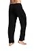 EU Men's Yoga Pants Lounge Trousers Pajama Long Pant Soft Modal Cotton Black Large