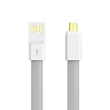 VOJO Micro USB 2.0 Male A to B Sync and Charging Cable, 4 Feet - Grey