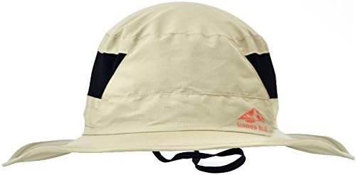 SummerBliz Sun Hat Wide Brim Sun Protection Outdoor Hats with Chin Strap For Men and Women Khaki