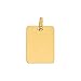 So Chic Jewels - 9k Yellow Gold - Rectangular Medal Pendant - Customisable: Your Message Engraved Free