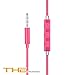Roche G3 in-Ear Earphone Heavy Bass Noise Cancelling Stereo Earbuds/Headphone/Headsets with Mic (Pink)