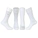 Zulle Men's 4 Pack Bamboo Crew Dress Socks-Moisture Wicking,Deodorant,Ultra Soft (white)