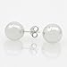 IcedTime 14k White Gold Ball Earrings Size 2, 3, 4, 5, 6, 7, 8, 9,10 MM (4mm, White)