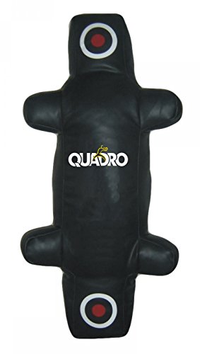 QUADRO MMA Grappling Dummy Jiu Jitsu Four Arms Style Punching Bag Black - 50 inches