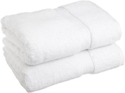 Kuber Industries 2 Piece 500 GSM Cotton Bath Towel Set - White