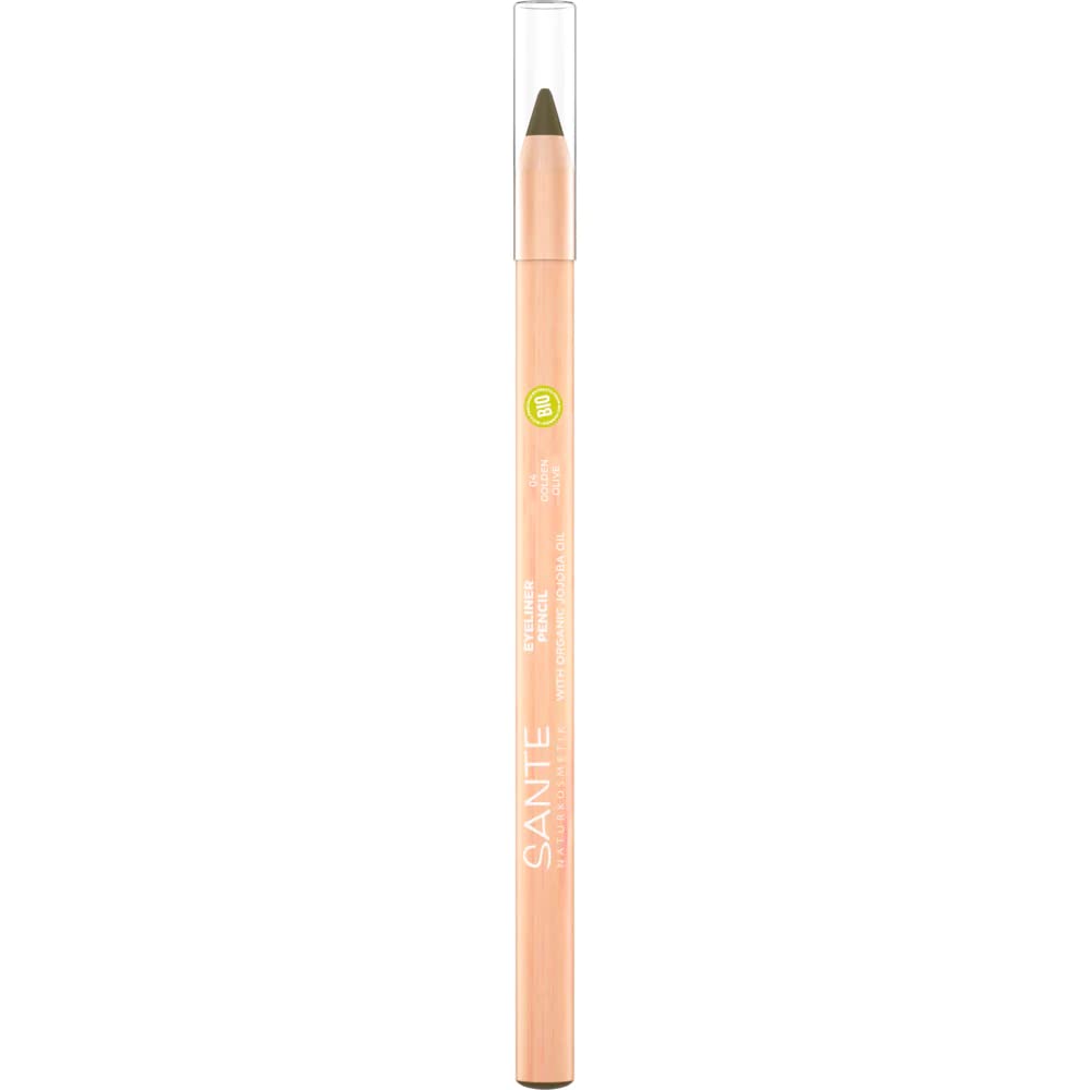 SANTE Naturkosmetik Eyeliner Pencil 04 Golden Olive, Kajal Eyeliner in Olive Colour, Kajal Pen, Intense Creamy Texture, Vegan, 1.14 g