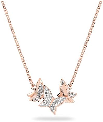 Amazon.com: Swarovski Lilia Necklace, Butterfly, White, Rhodium