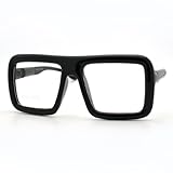 Black Thick Square Glasses Clear Lens Eyeglasses Frame Super Oversized Fashion