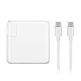 Runpower 87W USB C Power Adapter Charger for MacBook Pro 15 Inch Laptop,with USB-C to USB-C Charge Cable