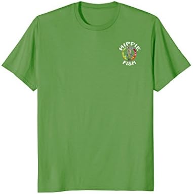 Mens Zaryfo Designs Hippie Fish T-Shirt Small Grass