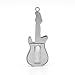 CHUYI Funny and Novelty Metal Guitar Shape 8GB USB 2.0 Flash Drive Jump Drive Waterproof Pen Drive Memory Stick Data Storage Thumb Drive U Disk Gift (Black and White)
