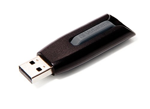 Verbatim 32GB Store 'n' Go V3 USB 3.0 Flash Drive, Black/Gray 49173