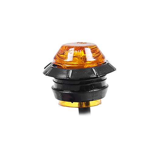 10x Tail Trailer 3/4 Amber LED Light Mini Marker Light Grommet Smoked Lens Universal for 12V Towing Vehicles, Trucks, Trailers, Vans, Pick Up etc