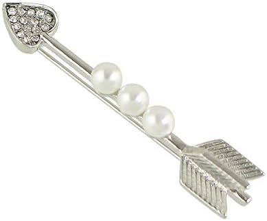 Elegant Silver Shining Jewelry with Rhinestone Pearl Pearl Replica Pins Brooch for Women Accessories
