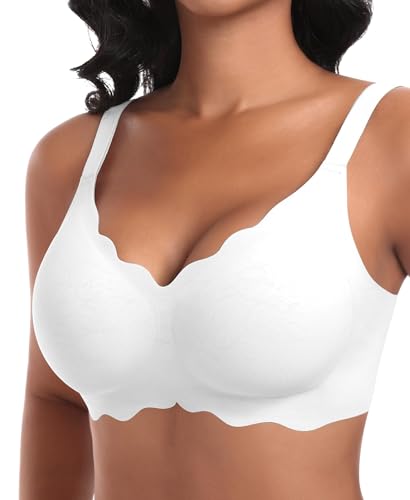 Ganado Wireless Bras Women Seamless Push Up Bra Padded V Neck Bralette Sexy Basic Bras
