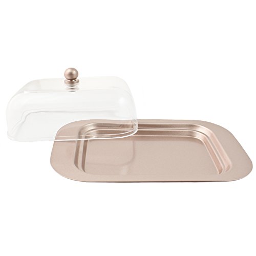 Zoie + Chloe Stainless Steel Butter Dish with Easy to Hold Lid