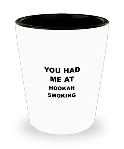 Hookah Smoking Shotglass - Funny Gift For Hookah Smoking Hobbyists/Enthusiasts, Shisha Smoker Perfect Drinking Shot Glass, Party Gift