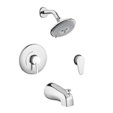 Hansgrohe 04465000 Focus S Shower System Combo, Chrome, 4-Pack