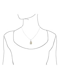 Collar con Colgante de plata de ley con chapada en oro amarillo de 14 Kt Acentos Gran Piña, 16 + 2" Extender