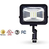ASD 10W LED Floodlight with Knuckle Mount Super Slim Compact SMD Outdoor Landscape Security Waterproof UL Listed DLC Certified 5000K (Daylight)