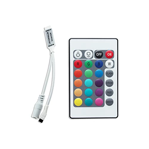 IR RGB LED Controller Dimmer / Switch 12 V 24 V DC with Remote Control for RGB LED Strips with Plug and Socket