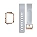 AIUNIT Compatible Fitbit Blaze Band Frame, Replacement for Fitbit Blaze Small Bands Accessories Wristband Sport Strap for Fitbit Blaze Smart Tracker Women Men(Gray Band & Gold Rose Frame)