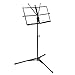 Crafty Gizmos Black Adjustable Folding Music Stand with Carrying Bag