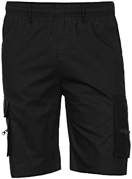 Godathe Men's Soild Color Shorts Pants Sports Work Casual Army Combat Relaxed Fit Cargo Trousers Beige