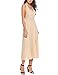 Zeagoo Women's V-Neck Sleeveless Button Solid Split Front Backless Party Maxi Dress