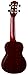 Luna Vintage Mahogany Soprano Ukulele, Red Satin
