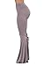 COCOLEGGINGS Womens Eyelet Strappy Lace Up Back Palazzo Bell Bottom Pants