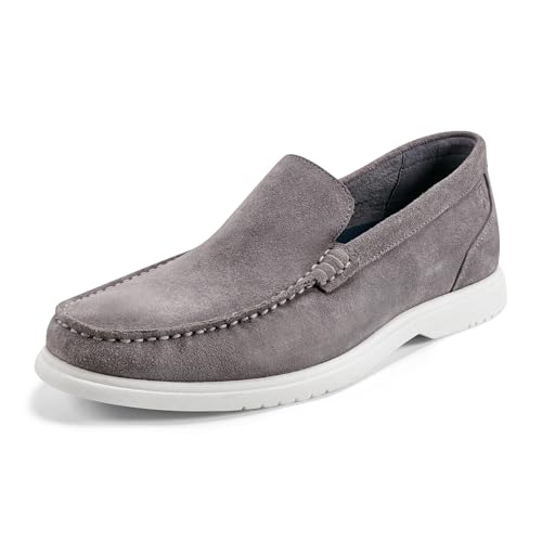 Rockport Men’s Jensen Loafer, Grey Suede, 8 Wide
