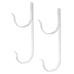 U.S. Pool Supply Set of 2 Aluminum Pool Hangers for Telescopic Poles - Store Poles with Nets, Vacuums, Hoses & Attachments
